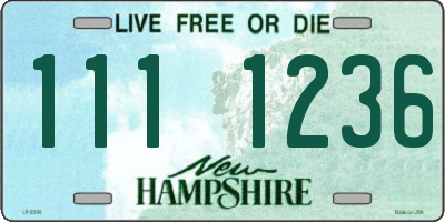 NH license plate 1111236