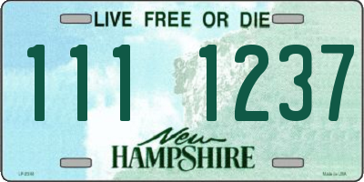 NH license plate 1111237