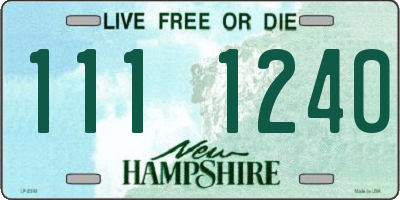 NH license plate 1111240