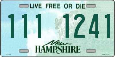 NH license plate 1111241