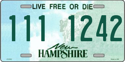 NH license plate 1111242