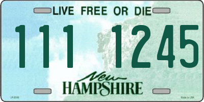 NH license plate 1111245