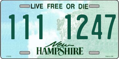 NH license plate 1111247