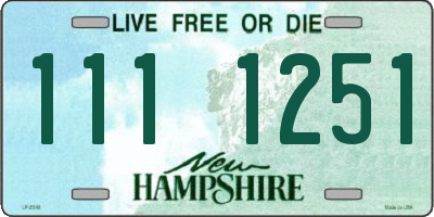 NH license plate 1111251