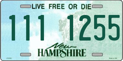 NH license plate 1111255