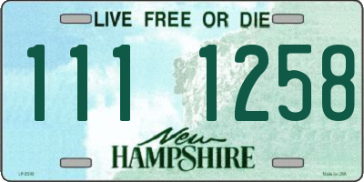 NH license plate 1111258