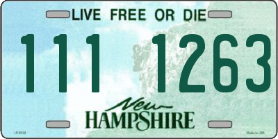 NH license plate 1111263