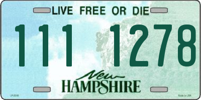 NH license plate 1111278