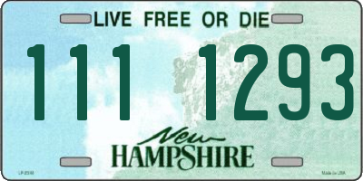 NH license plate 1111293