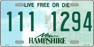 NH license plate 1111294