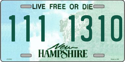 NH license plate 1111310