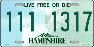NH license plate 1111317