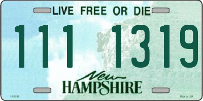 NH license plate 1111319