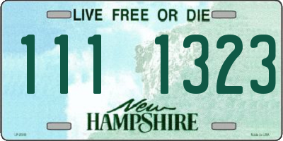 NH license plate 1111323