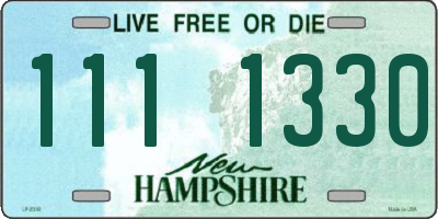 NH license plate 1111330