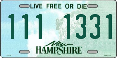 NH license plate 1111331