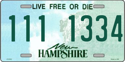 NH license plate 1111334