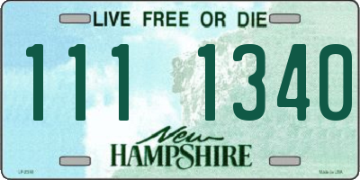 NH license plate 1111340