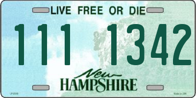 NH license plate 1111342