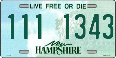 NH license plate 1111343