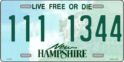 NH license plate 1111344