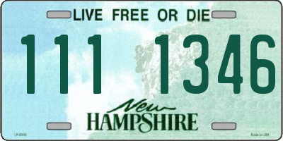 NH license plate 1111346