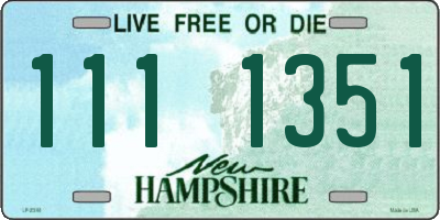 NH license plate 1111351