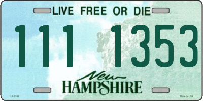 NH license plate 1111353