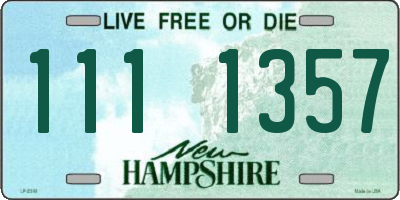 NH license plate 1111357