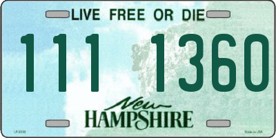 NH license plate 1111360