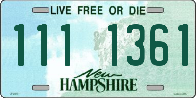 NH license plate 1111361