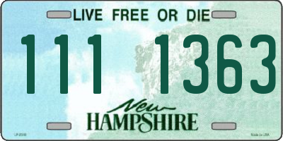 NH license plate 1111363