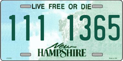 NH license plate 1111365