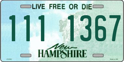 NH license plate 1111367