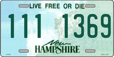 NH license plate 1111369