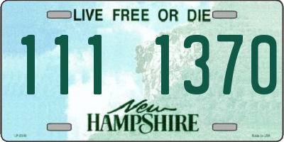 NH license plate 1111370