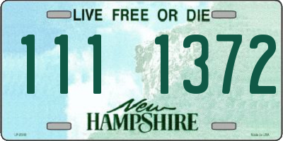 NH license plate 1111372