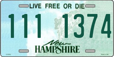 NH license plate 1111374