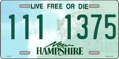 NH license plate 1111375