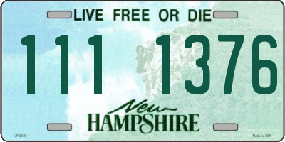 NH license plate 1111376