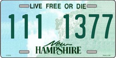 NH license plate 1111377