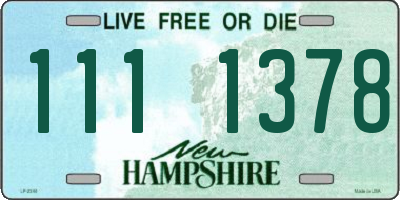 NH license plate 1111378