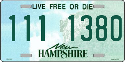 NH license plate 1111380