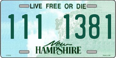 NH license plate 1111381