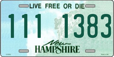 NH license plate 1111383
