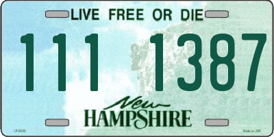 NH license plate 1111387