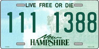 NH license plate 1111388