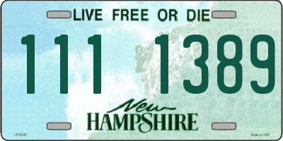 NH license plate 1111389