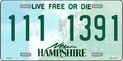 NH license plate 1111391