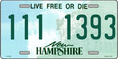 NH license plate 1111393